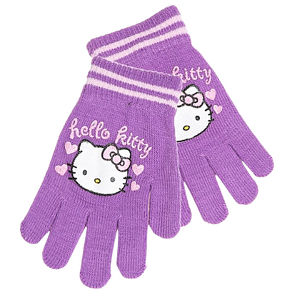 Hello Kitty Set Mütze & Handschuhe im peruanischen Stil