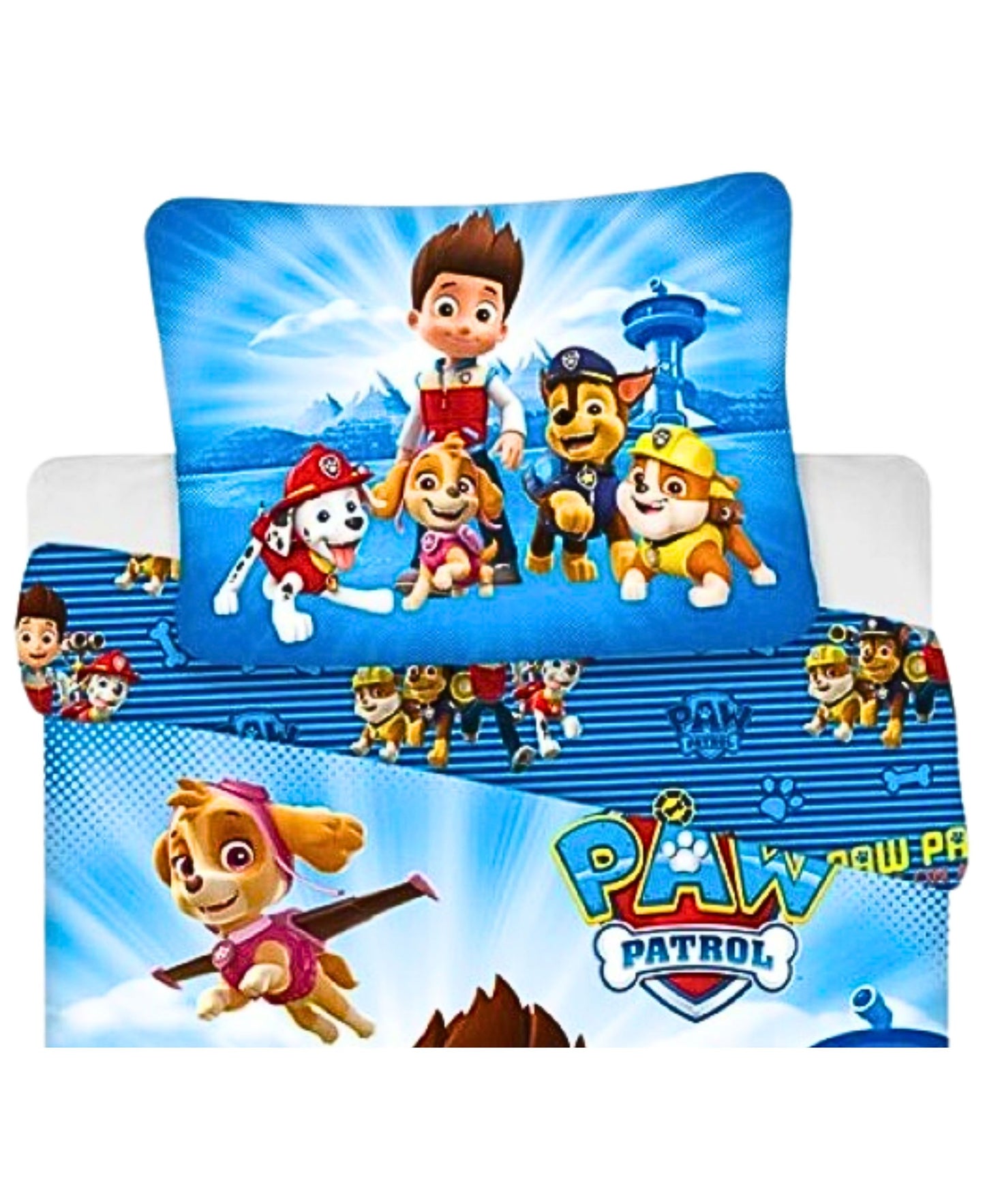 Paw Patrol Wende-Bettwäsche Set 2-tlg. 135-140 x 200 cm