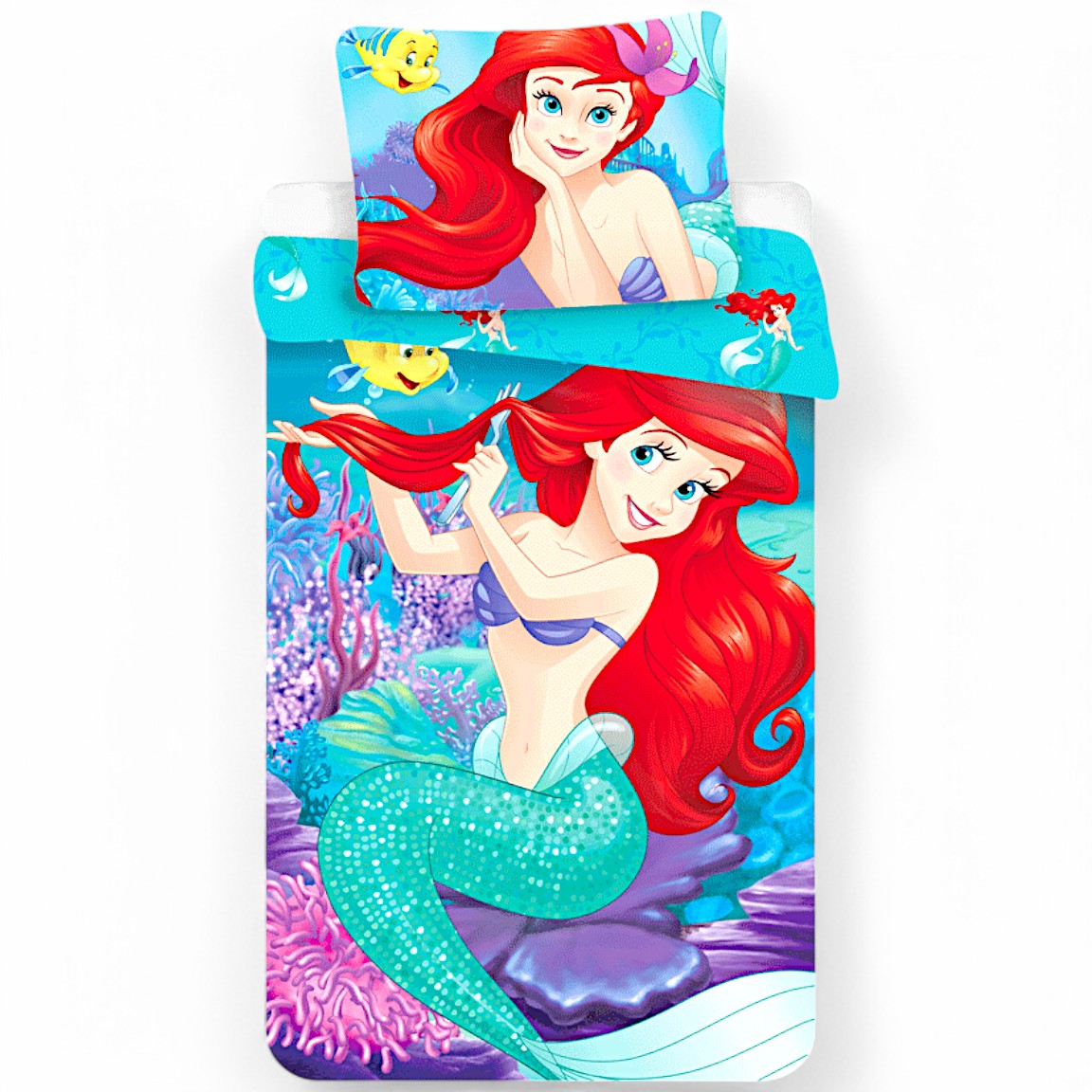 Arielle die Meerjungfrau Kinderbettwäsche Set 2-tlg. 135-140 x 200 cm