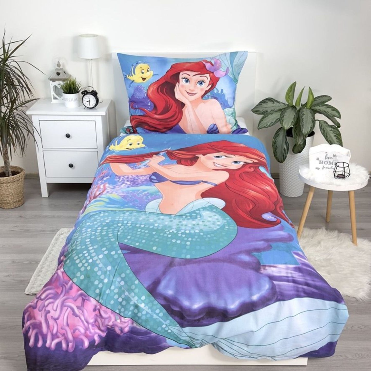 Arielle die Meerjungfrau Kinderbettwäsche Set 2-tlg. 135-140 x 200 cm