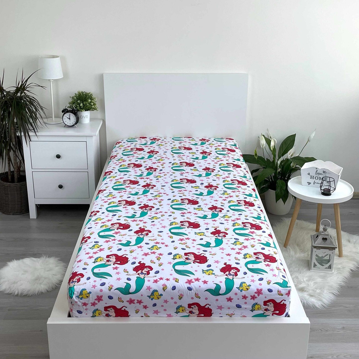Arielle die Meerjungfrau Spannbettlaken 90 x 200 cm