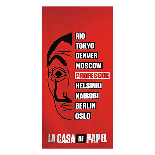 Bade-/Strandtuch La Casa de Papel 70 x 140 cm