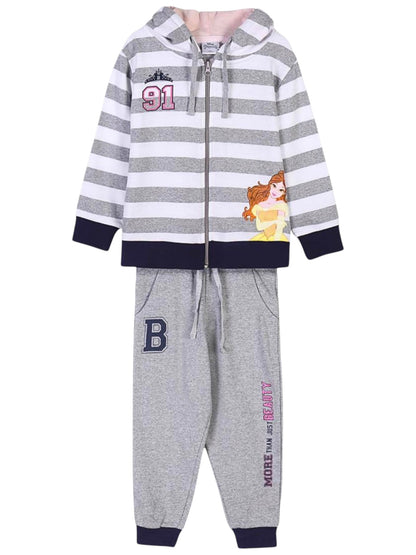 3tlg. Outfit Sweatjacke, Langarmshirt & Hose Disney Princess