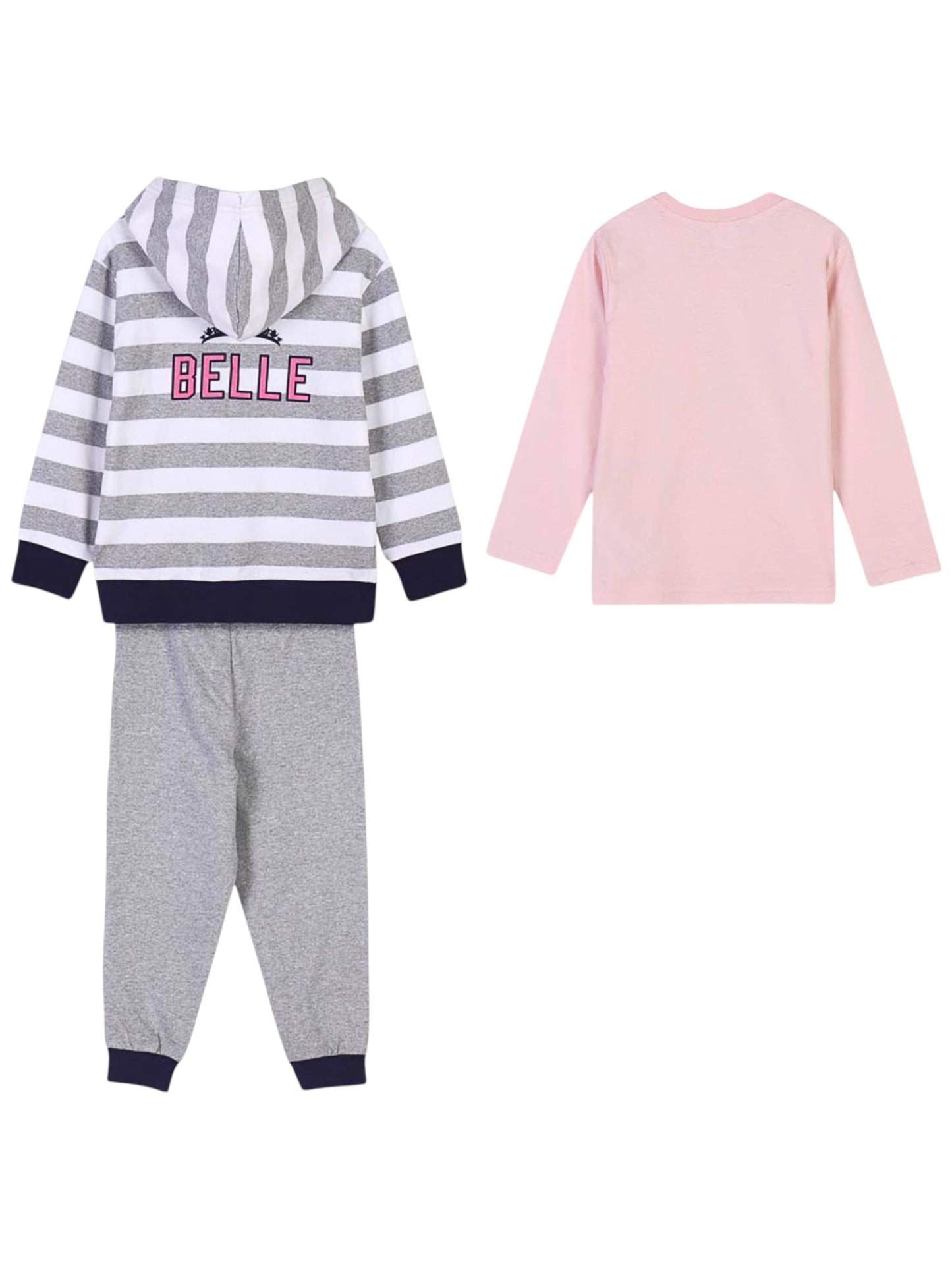 3tlg. Outfit Sweatjacke, Langarmshirt & Hose Disney Princess