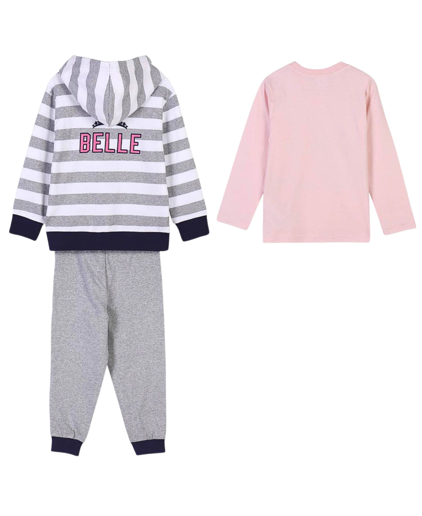 3tlg. Outfit Sweatjacke, Langarmshirt & Hose Disney Princess