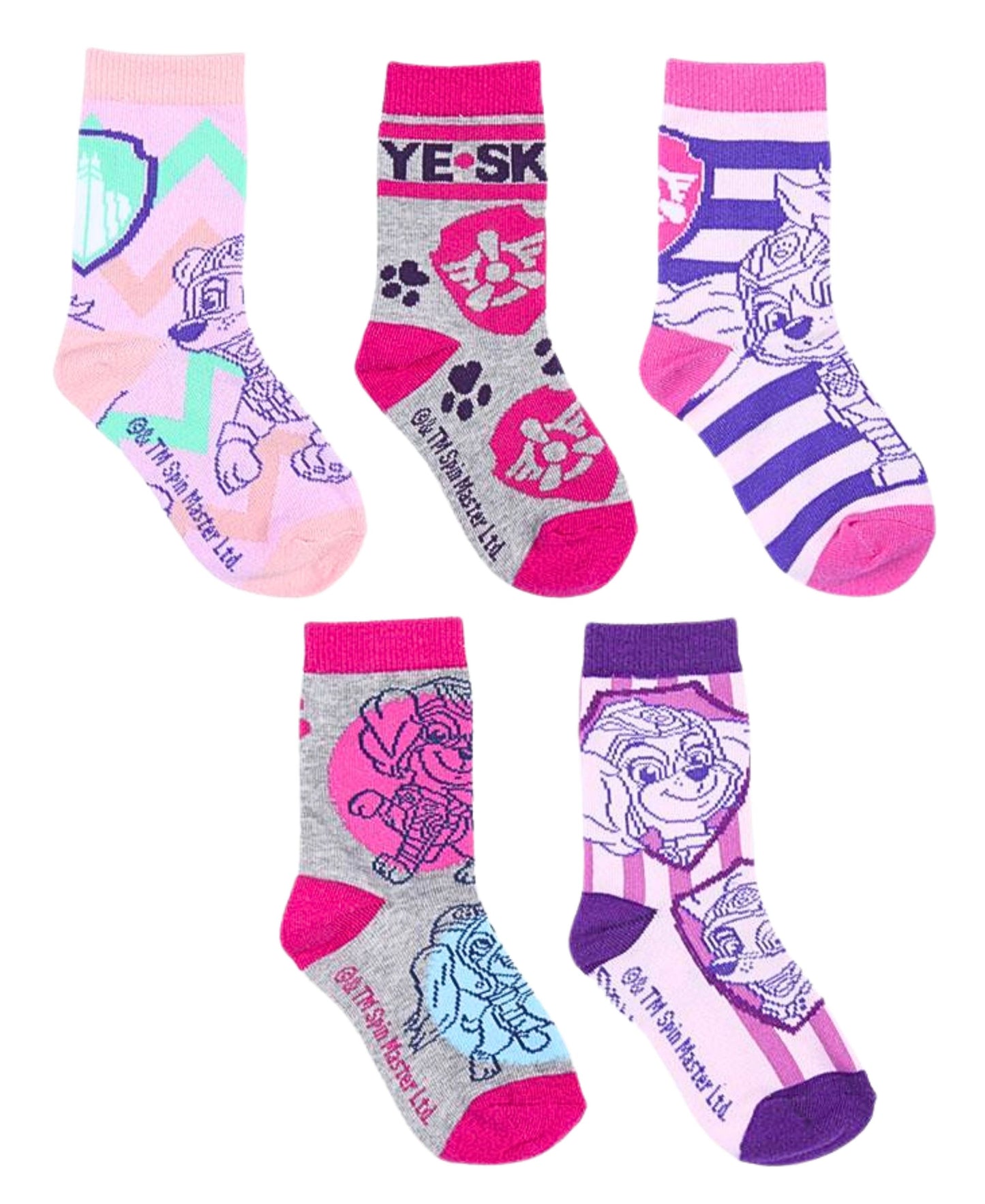 Paw Patrol 5er - Pack Socken im Kulturbeutel Gr. 19-30