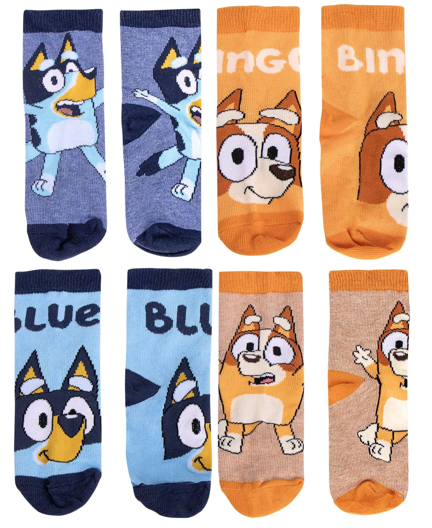 Bluey 4er - Pack Socken in Spardose Gr. 23-30
