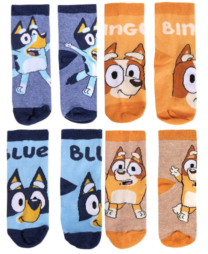 Bluey 4er - Pack Socken in Spardose Gr. 23-30