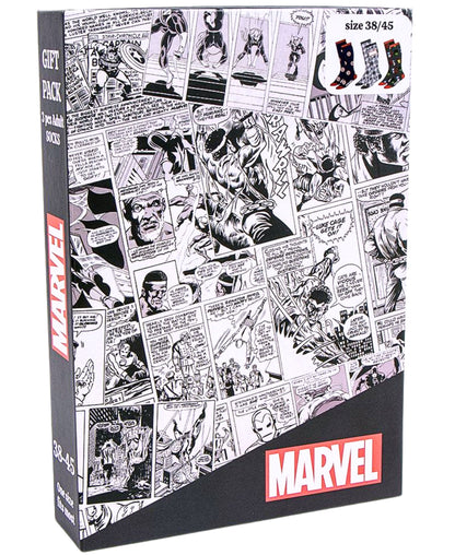 Marvel 3er - Pack Socken in Geschenkkarton Gr. 38-45