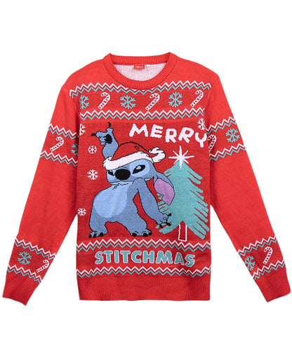 Stitch Strickpullover - Weihnachtspullover Gr. XS-XXL