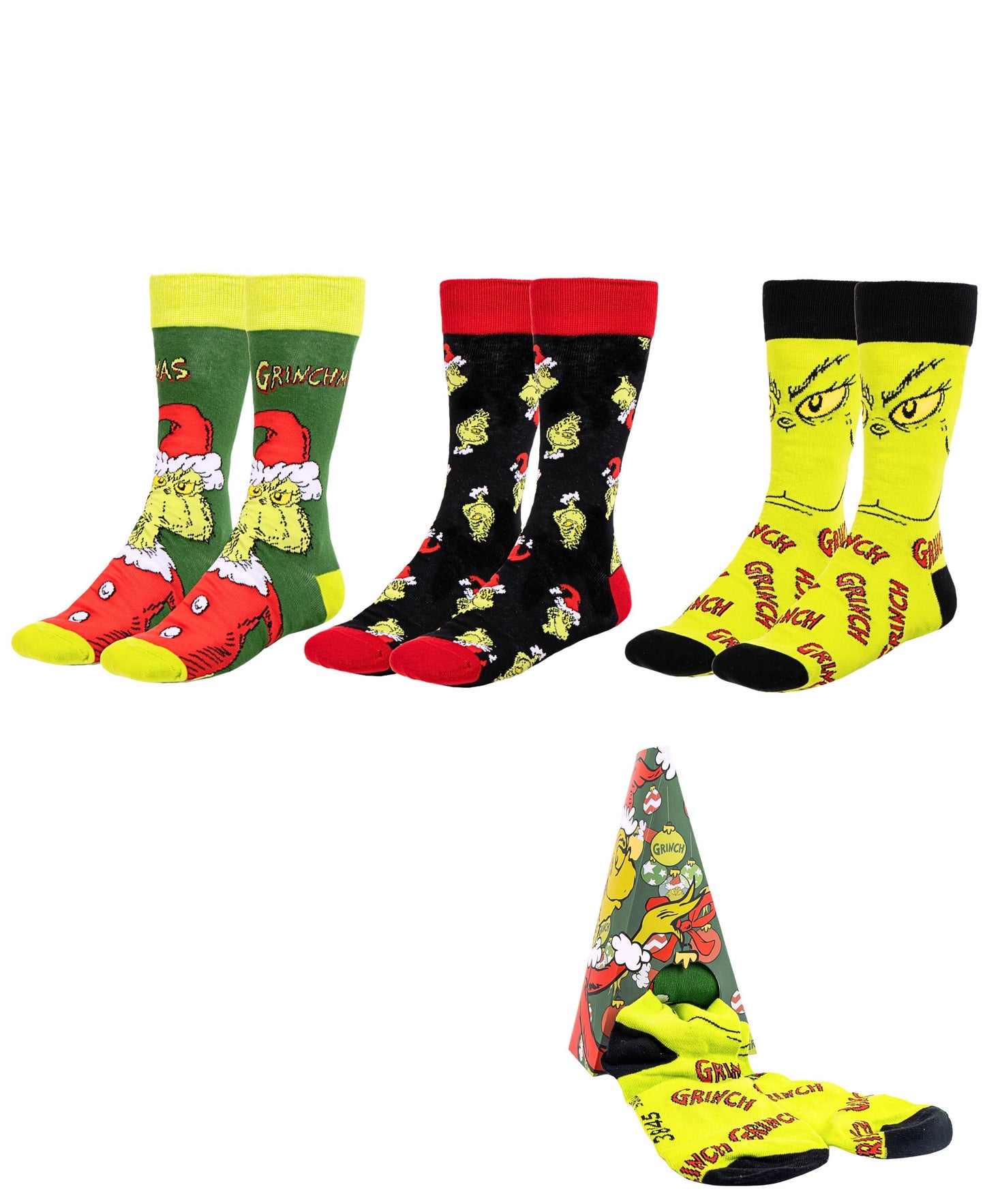 3er - Pack Socken Der Grinch Geschenkset Gr. 38-45
Der Grinch 3er - Pack Socken in Geschenkkarton Gr. 38-45