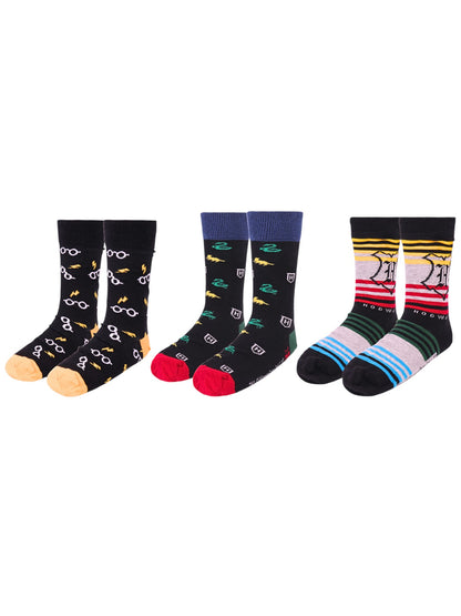 Harry Potter 3er - Pack Socken in Geschenkkarton Gr. 38-45
