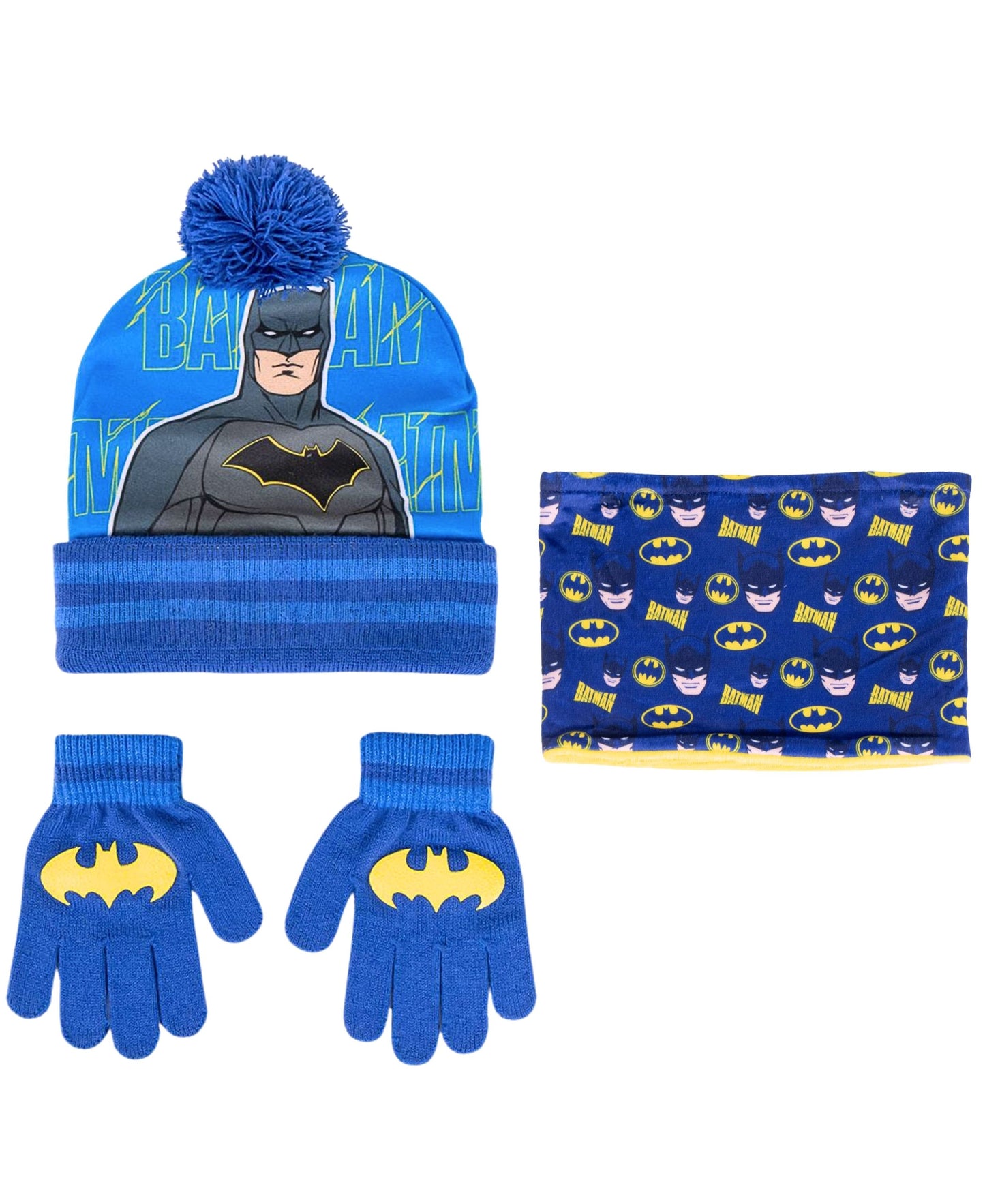 Batman Winter Mütze Set 3-teilig für Jungen