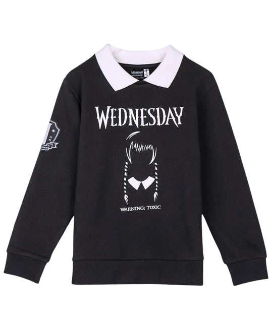 Sweatshirt Wednesday mit Kragen