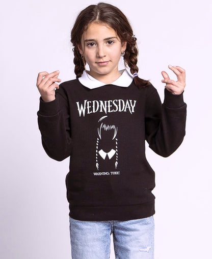 Sweatshirt Wednesday mit Kragen