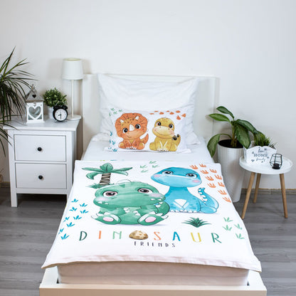 Babybettwäsche Dinosaurier Freunde Set 2-tlg. 100 x 135 cm