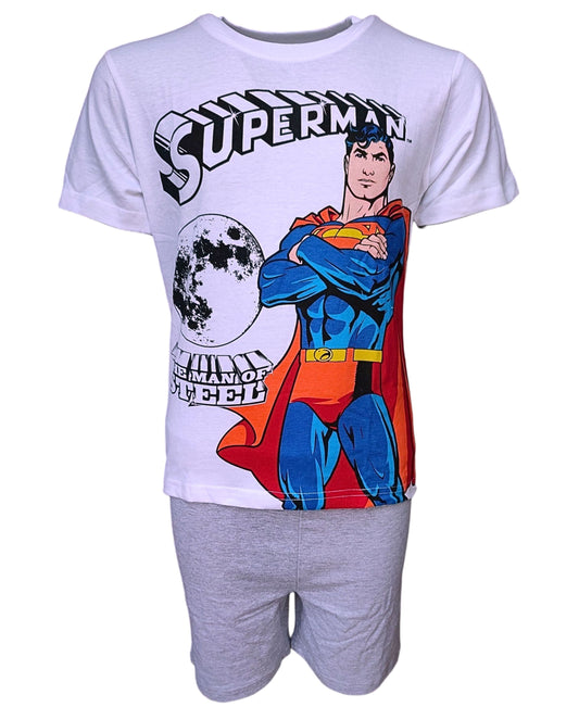 Schlafanzug kurz Superman für Jungen