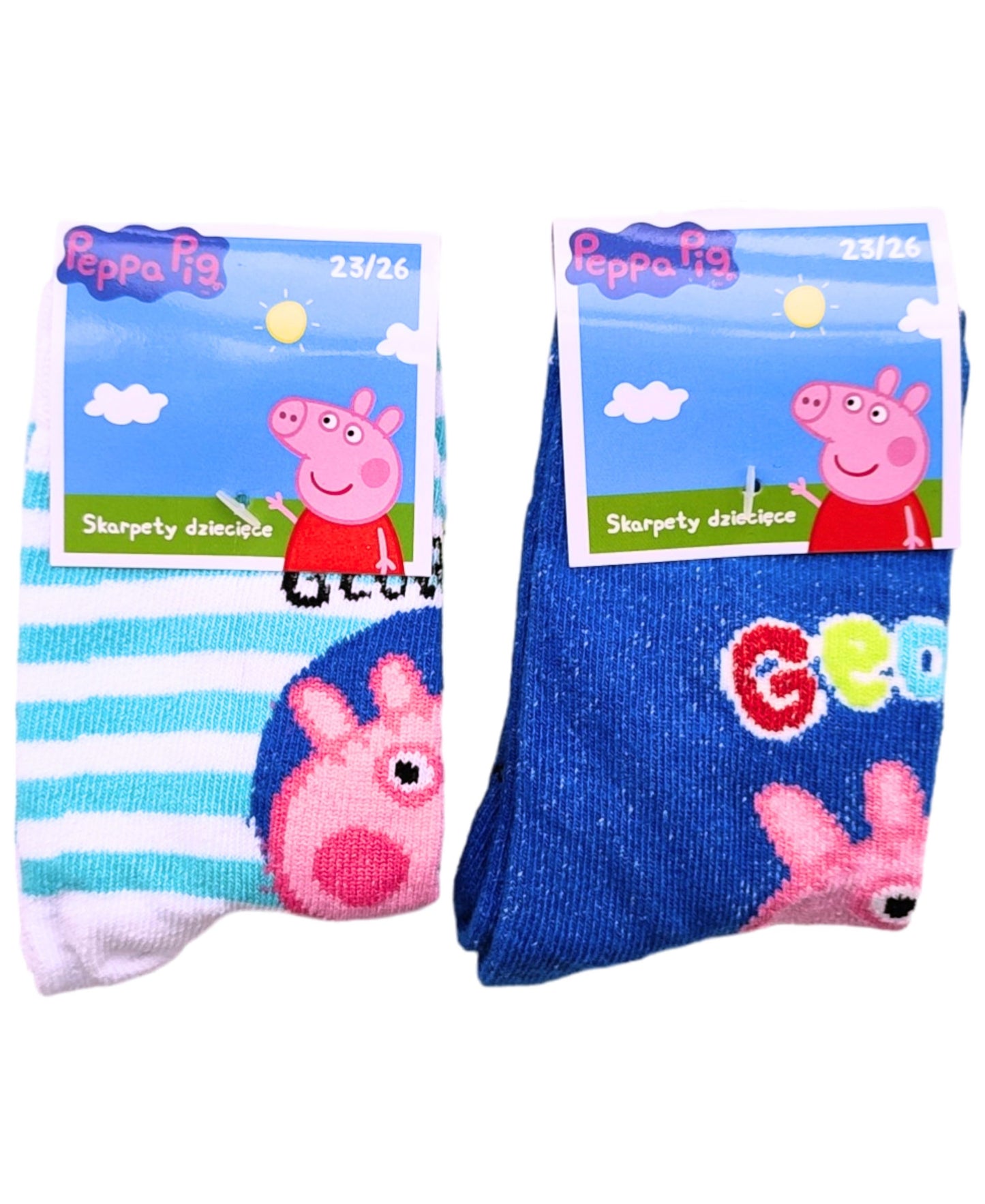 Peppa Pig George Kindersocken 2er - Pack Gr. 23-34