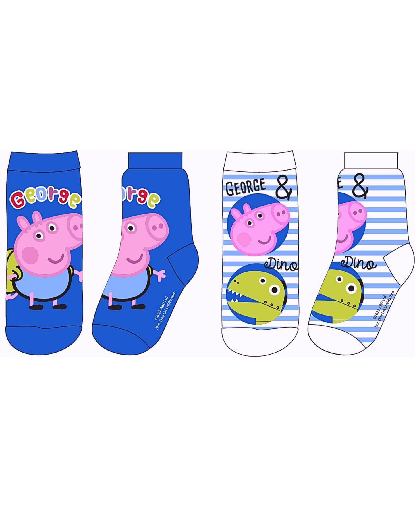 Peppa Pig George Kindersocken 2er - Pack Gr. 23-34