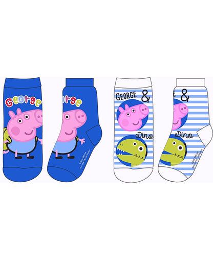 Peppa Pig George Kindersocken 2er - Pack Gr. 23-34