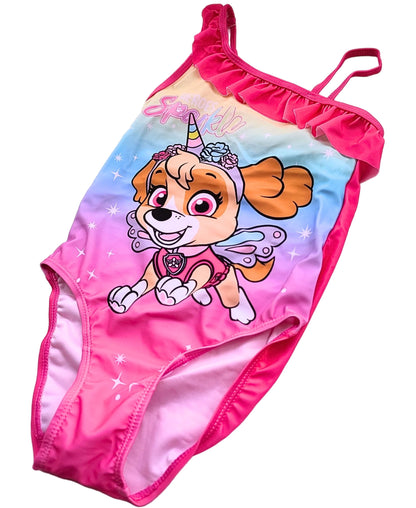 Paw Patrol Skye Badeanzug mit Rüschendetails