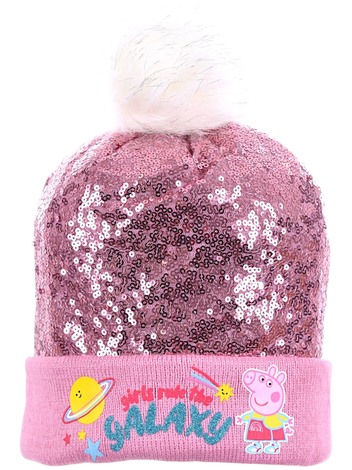Peppa Pig Winter Set Mütze mit Pailletten & Handschuhe