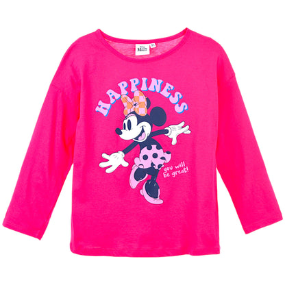 Disney Minnie Mouse Langarmshirt für Mädchen Gr. 98 - 128 cm