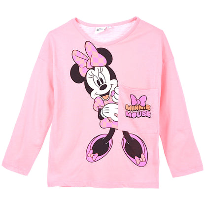 Disney Minnie Mouse Langarmshirt für Mädchen Gr. 98 - 128 cm