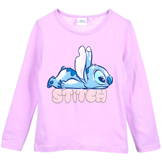 Disney Stitch Langarmshirt für Mädchen Gr. 98 - 128 cm