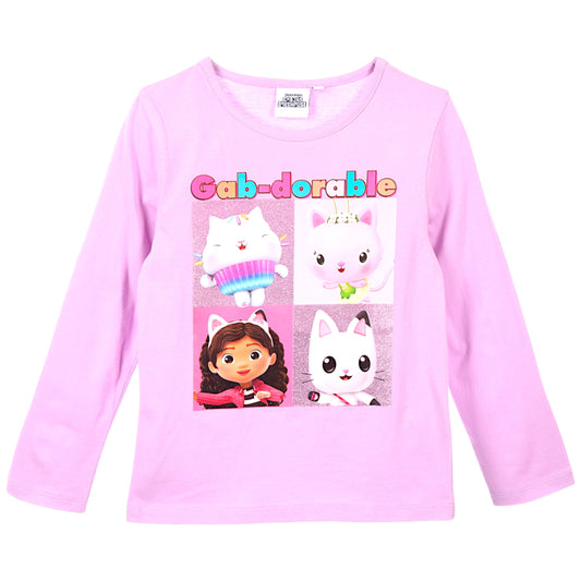 Gabby´s Dollhouse Langarmshirt mit Glitzer für Mädchen Gr. 98 - 128 cm