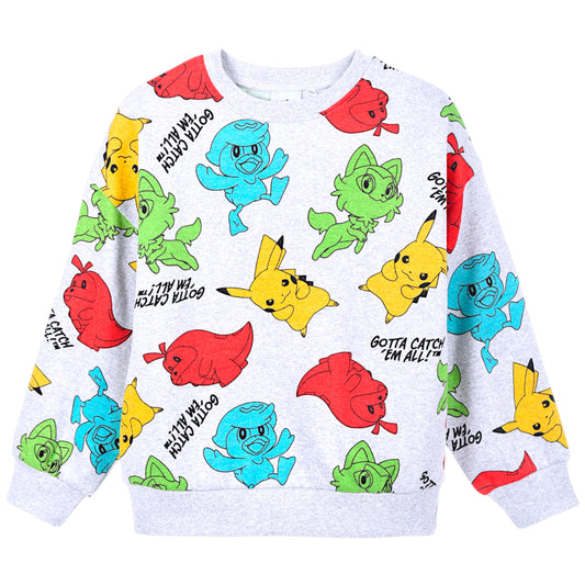 Pokémon Sweatshirt Alloverdruck für Kinder Gr. 104 - 152 cm