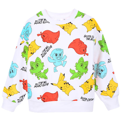Pokémon Sweatshirt Alloverdruck für Kinder Gr. 104 - 152 cm