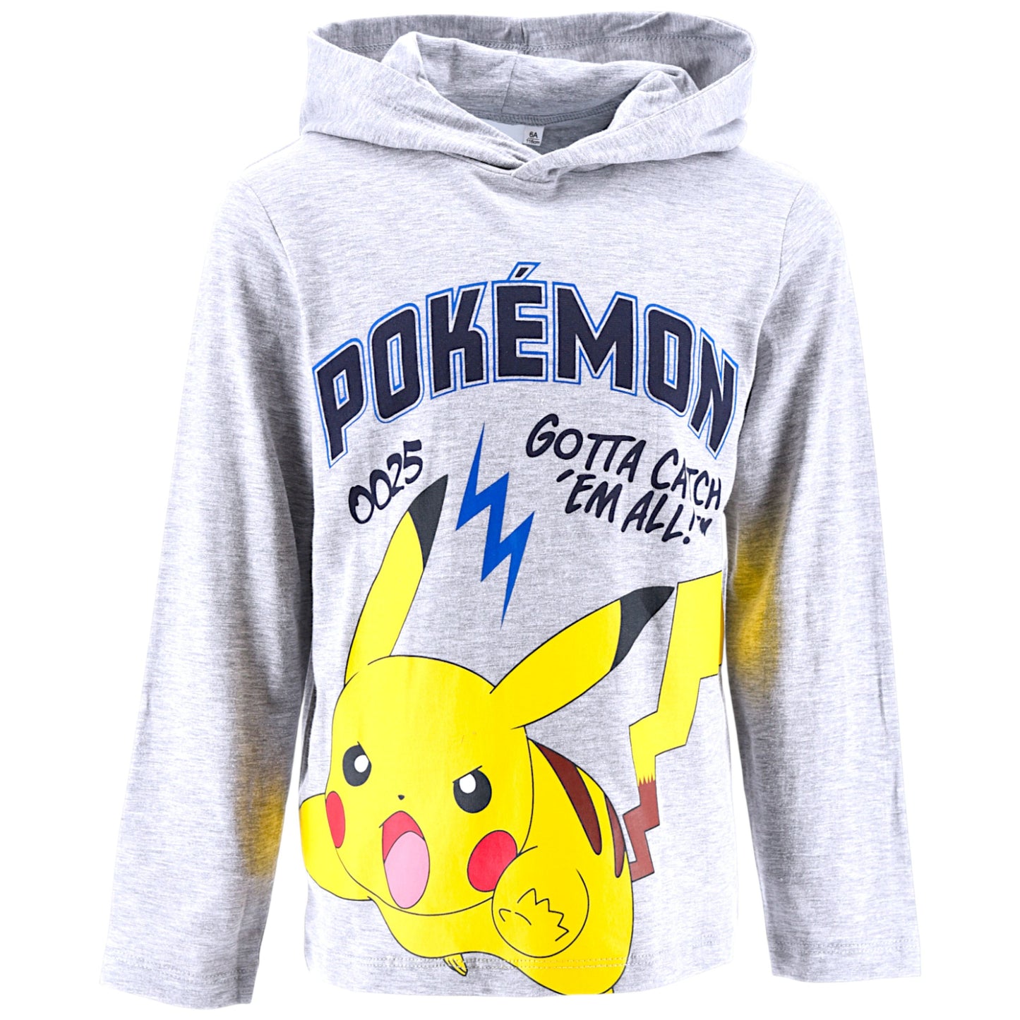 Pokémon Langarmshirt mit Kapuze für Jungen Gr. 104 - 152 cm