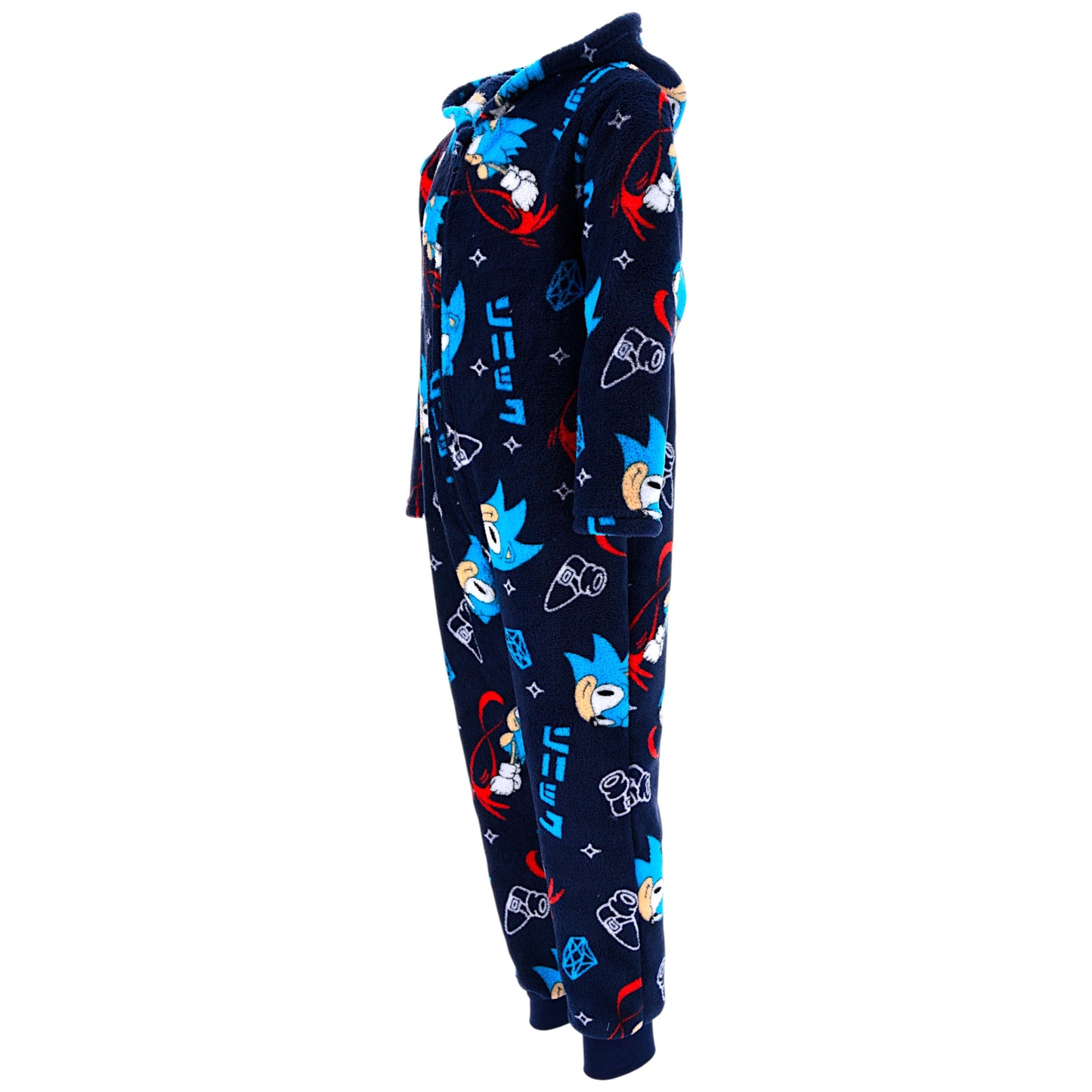 Sonic The Hedgehog Fleece Overall Schlafanzug für Jungen Gr. 104 - 140cm