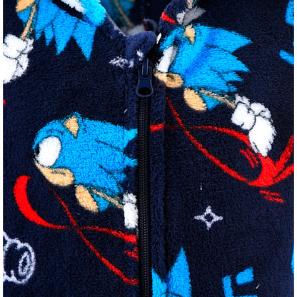 Sonic The Hedgehog Fleece Overall Schlafanzug für Jungen Gr. 104 - 140cm