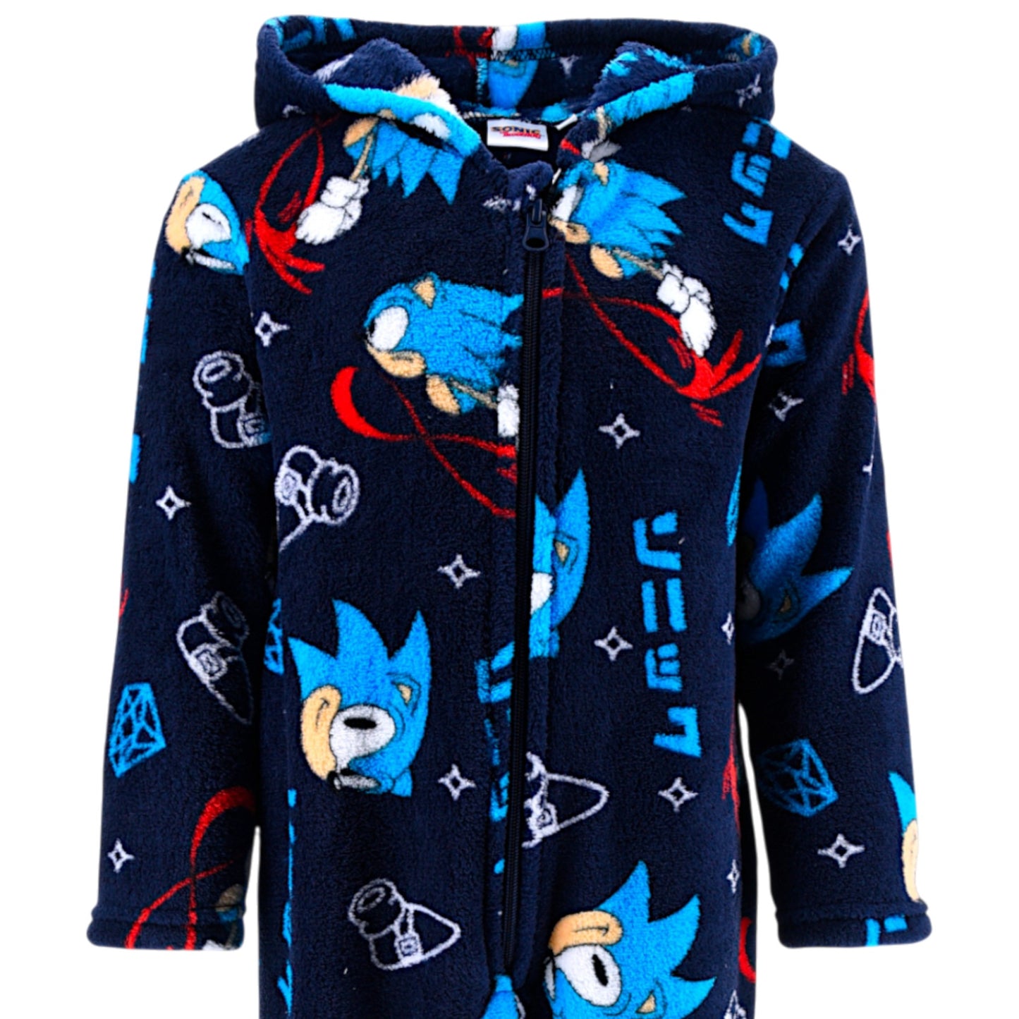 Sonic The Hedgehog Fleece Overall Schlafanzug für Jungen Gr. 104 - 140cm