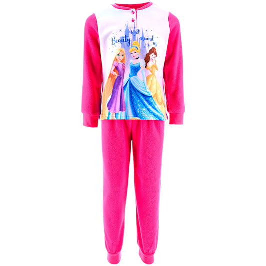 Disney Princess Fleece Schlafanzug für Mädchen Gr. 98 - 128 cm