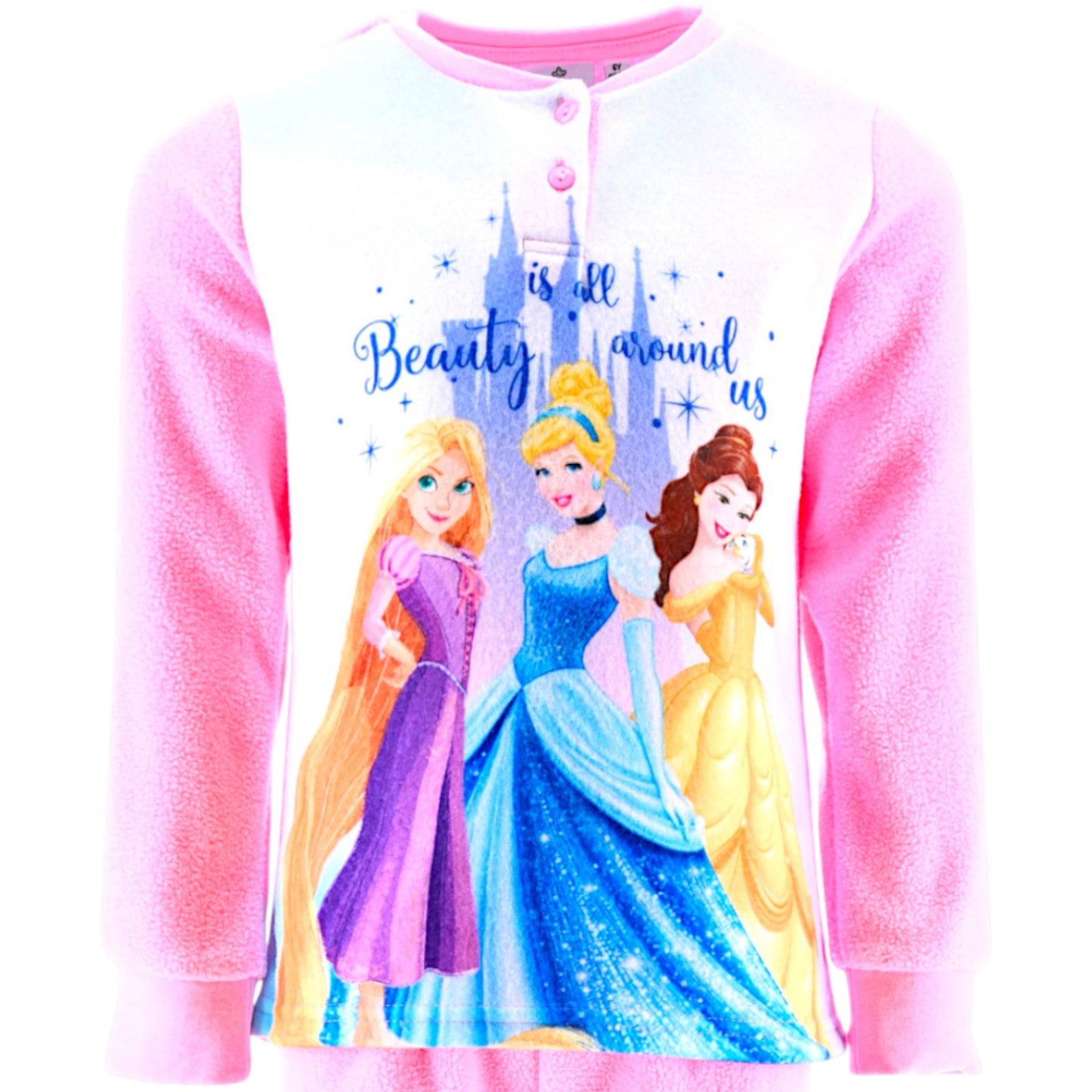 Disney Princess Fleece Schlafanzug für Mädchen Gr. 98 - 128 cm