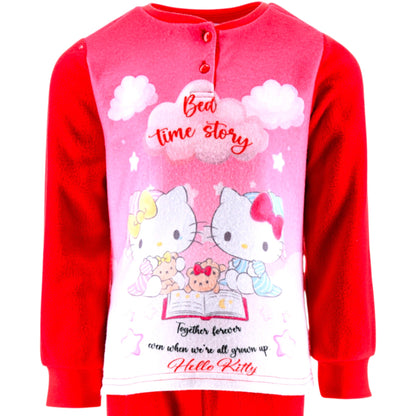Hello Kitty Fleece Schlafanzug für Mädchen Gr. 98 - 128 cm