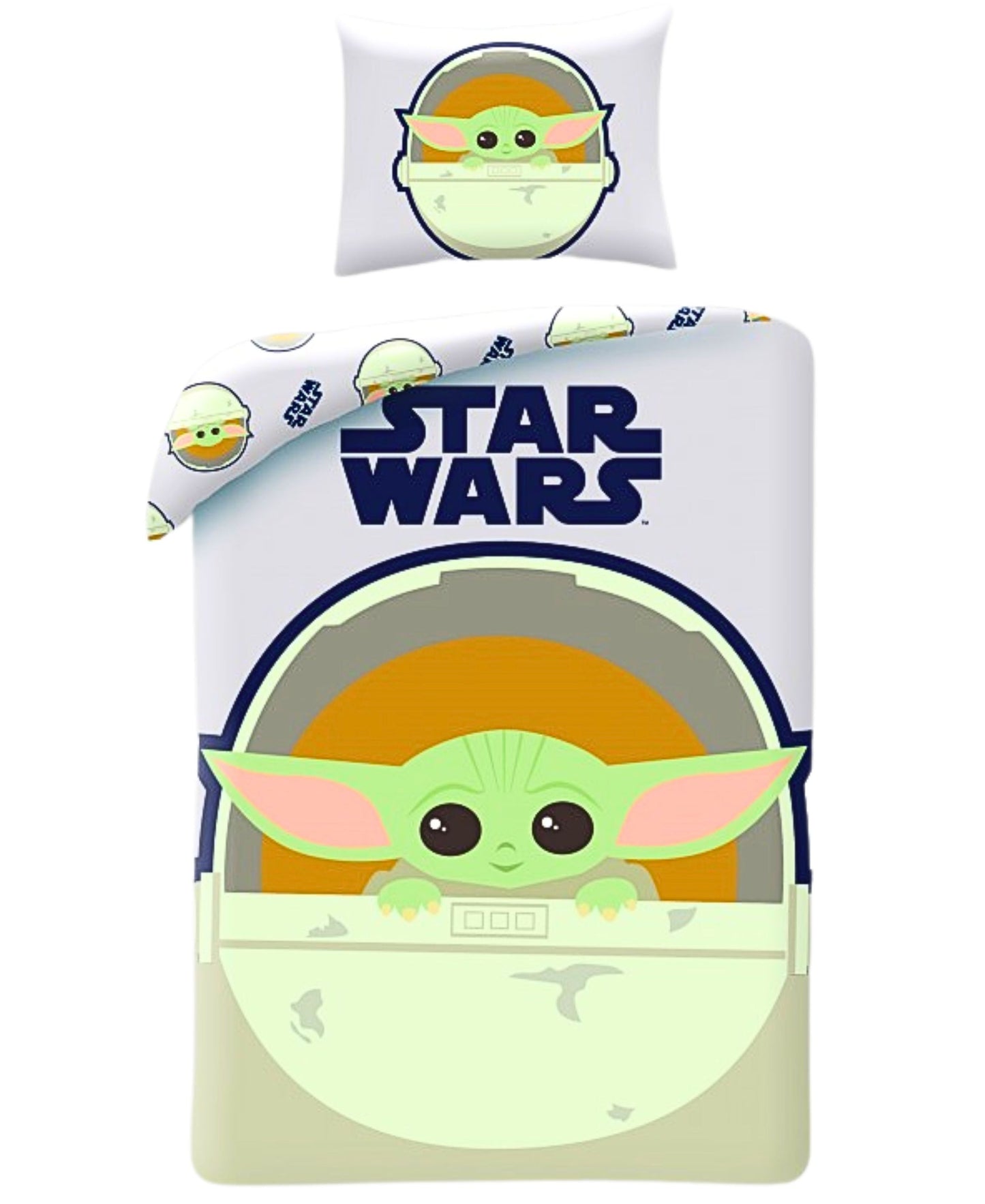 Star Wars - Baby Yoda Wende-Bettwäsche Set 2-tlg. 135-140 x 200 cm