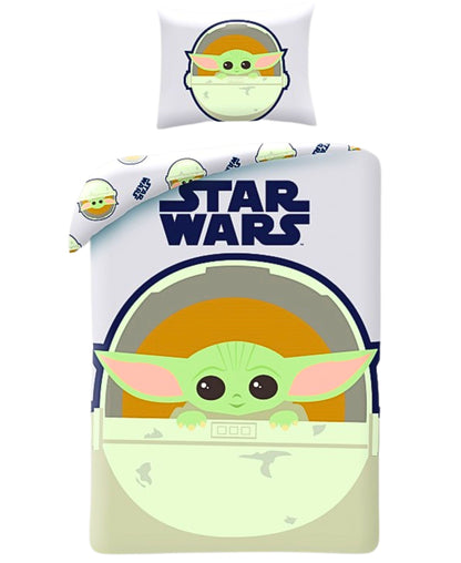 Star Wars - Baby Yoda Wende-Bettwäsche Set 2-tlg. 135-140 x 200 cm