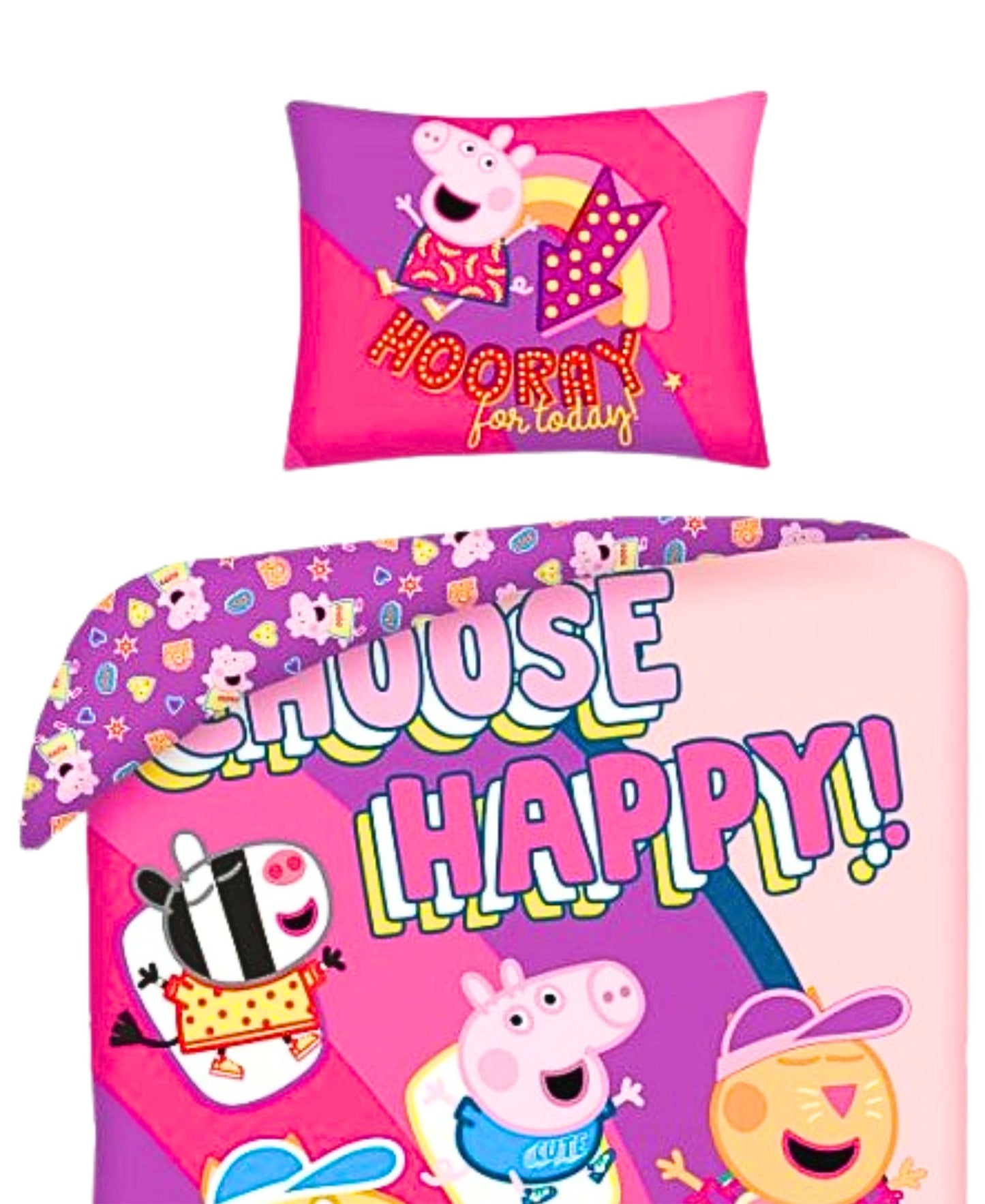 Peppa Pig Wende-Bettwäsche Set 2-tlg. 135-140 x 200 cm