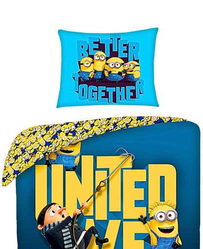 Minions Wende-Kinderbettwäsche Set 2-tlg. 135-140 x 200 cm