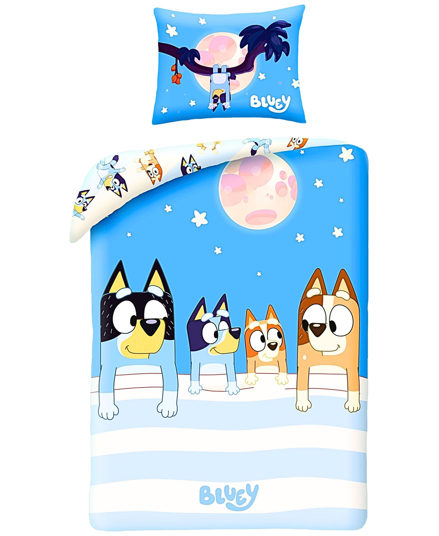 Bluey Wende-Kinderbettwäsche Set 2-tlg. 135-140 x 200 cm