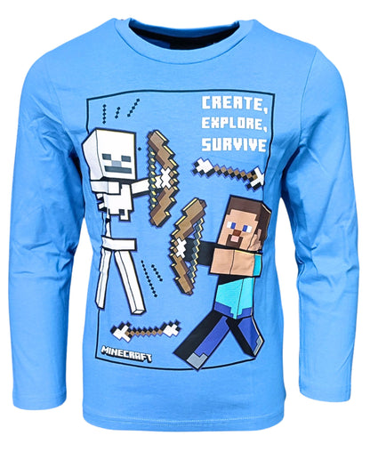Langarmshirt Minecraft für Jungen