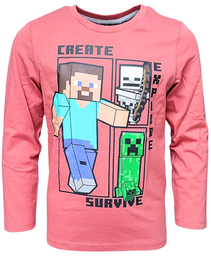 Langarmshirt Minecraft für Jungen