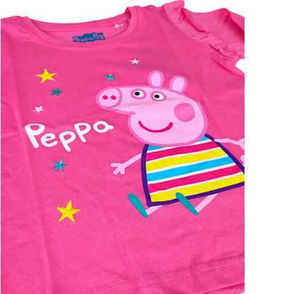 Peppa Pig Langarmshirt mit Rüschen für Mädchen Gr. 92 - 116 cm