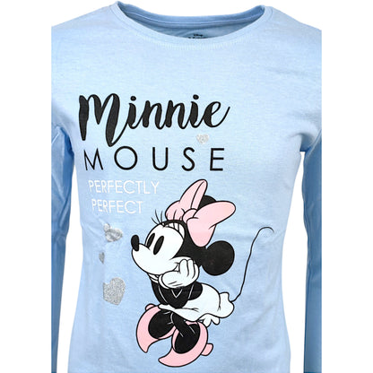 Minnie Mouse Langarmshirt mit Glitzer für Mädchen Gr. 98 - 128 cm