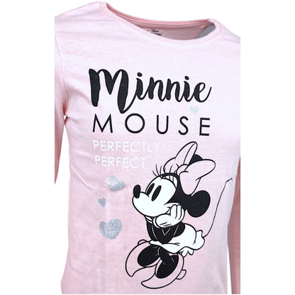 Minnie Mouse Langarmshirt mit Glitzer für Mädchen Gr. 98 - 128 cm