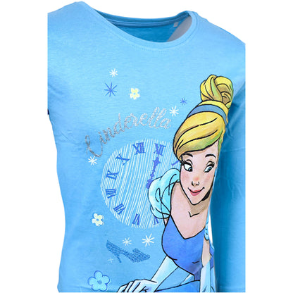 Disney Princess Langarmshirt mit Glitzer Cinderella für Mädchen Gr. 98 - 128 cm